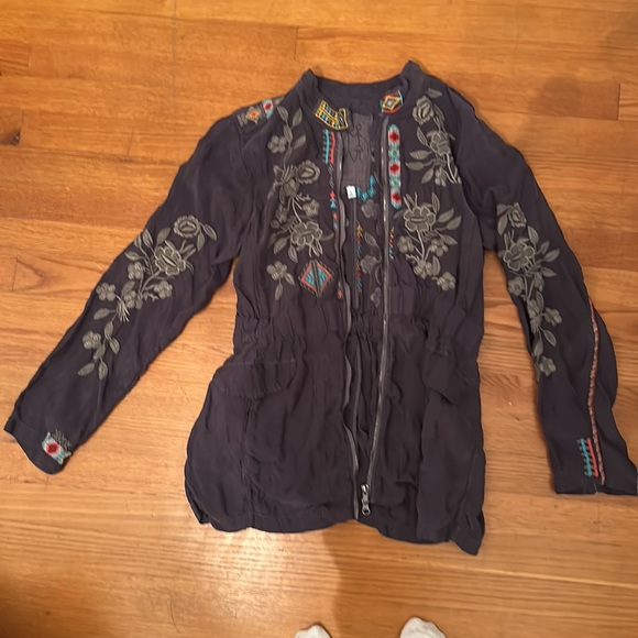 JOHNNY WAS • NWOT EMBROIDERED FLOWER MILTON CUPRA JACKET SIZE SMALL - Picture 3 of 7